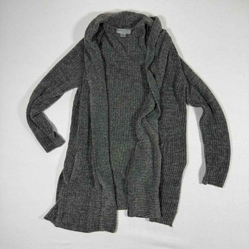 Barefoot Dreams CozyChic Lite Cardigan dark gray LARGE